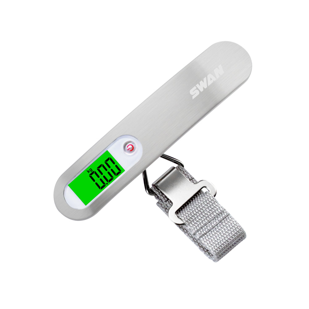 Báscula Digital de Equipaje 50kg/10g – Balanza Portátil con Pantalla LCD y Correa