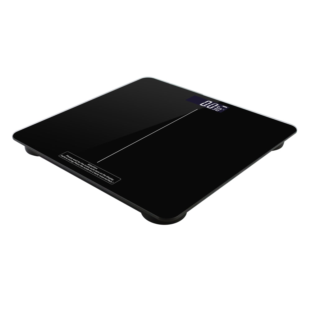 Báscula Digital de Baño 180kg/100g – Balanza Electrónica para Peso Corporal con Pantalla LCD, Vidrio Templado y Función Autoapagado para Hogar y Fitness