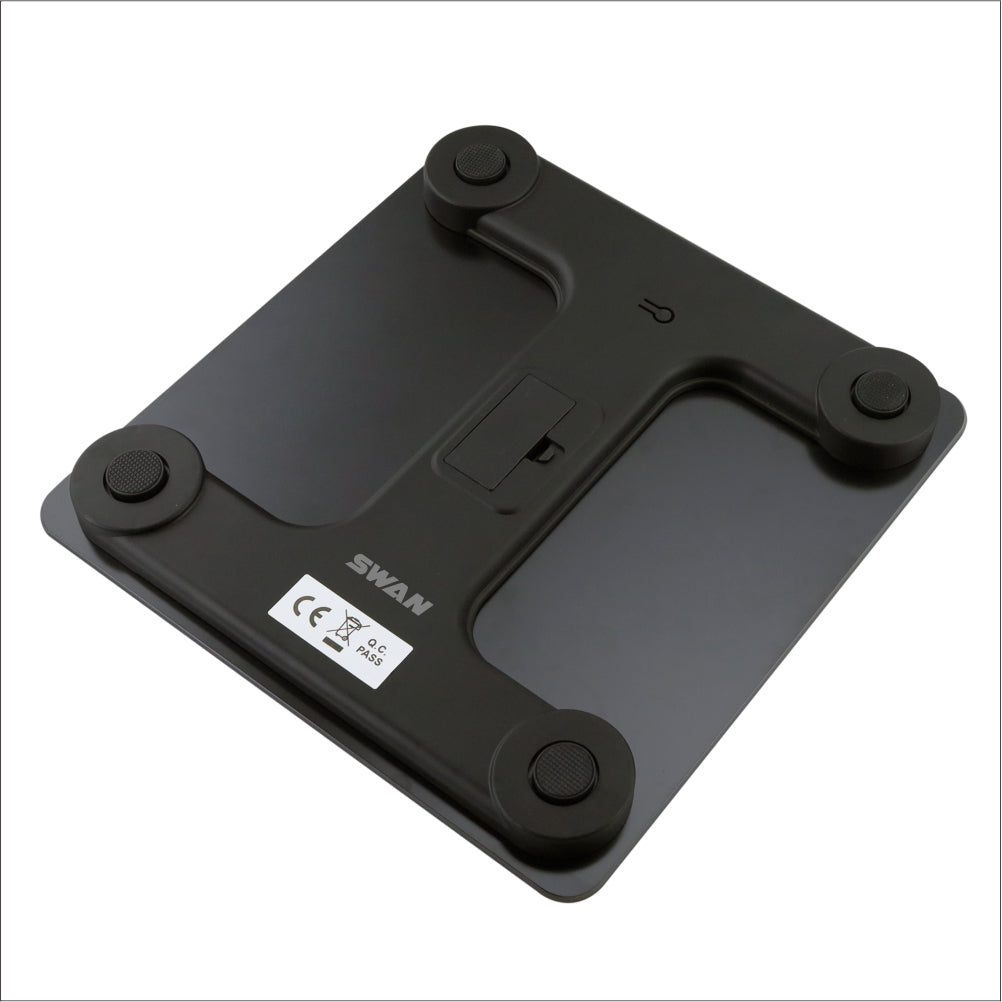 Báscula Digital de Baño 180kg/100g – Balanza Electrónica para Peso Corporal con Pantalla LCD, Vidrio Templado y Función Autoapagado para Hogar y Fitness