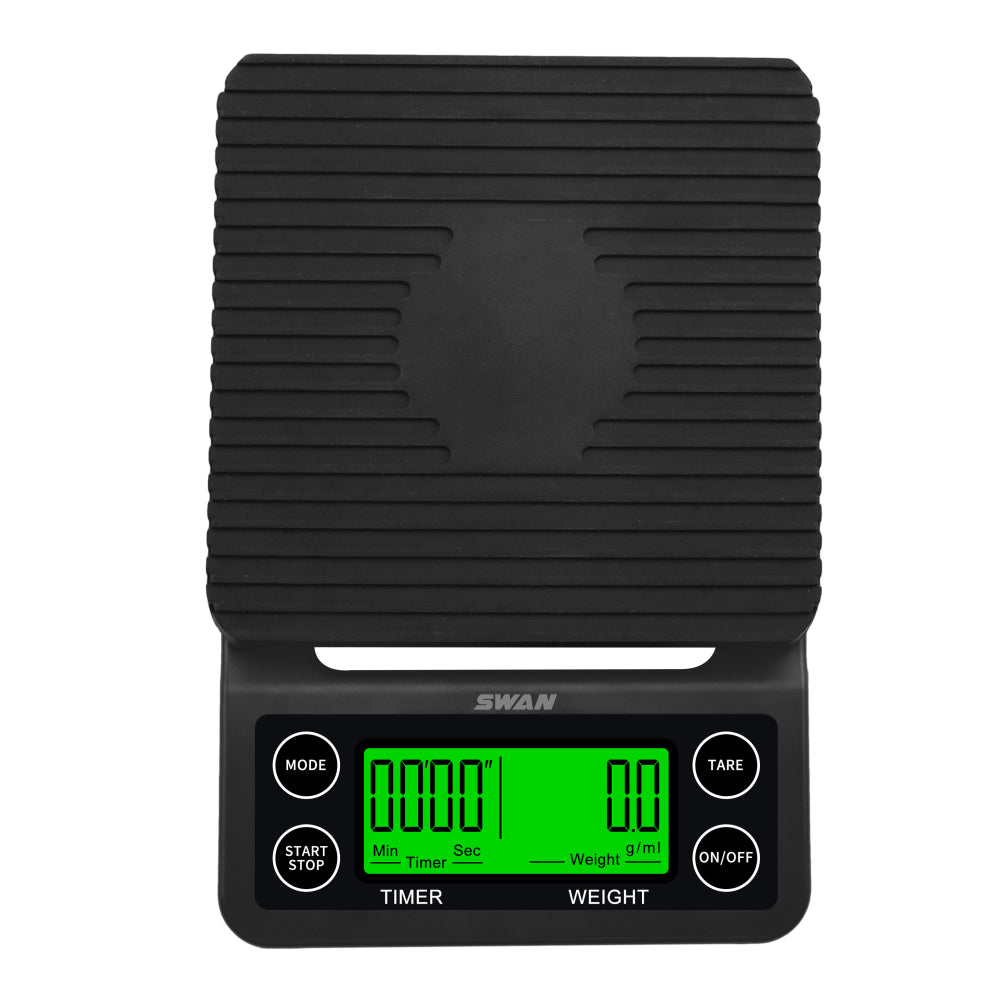 Báscula Digital para Café con Temporizador – Balanza de Precisión 5kg/0,1g con Pantalla LCD Retroiluminada, Función Tara y Cronómetro para Baristas y Preparación de Espresso