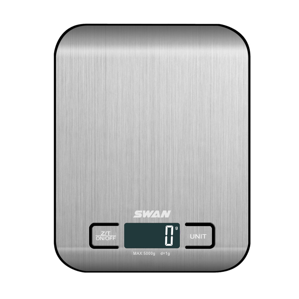 Báscula de Cocina Digital 5 kg – Precisión 1 g, Función Tara, Pantalla LCD, Acero Inoxidable, Medición en g/kg/oz/lb/ml