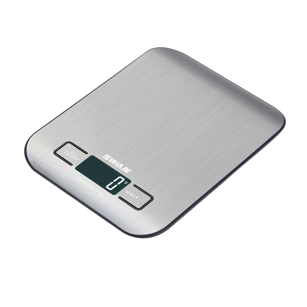 Báscula de Cocina Digital 5 kg – Precisión 1 g, Función Tara, Pantalla LCD, Acero Inoxidable, Medición en g/kg/oz/lb/ml