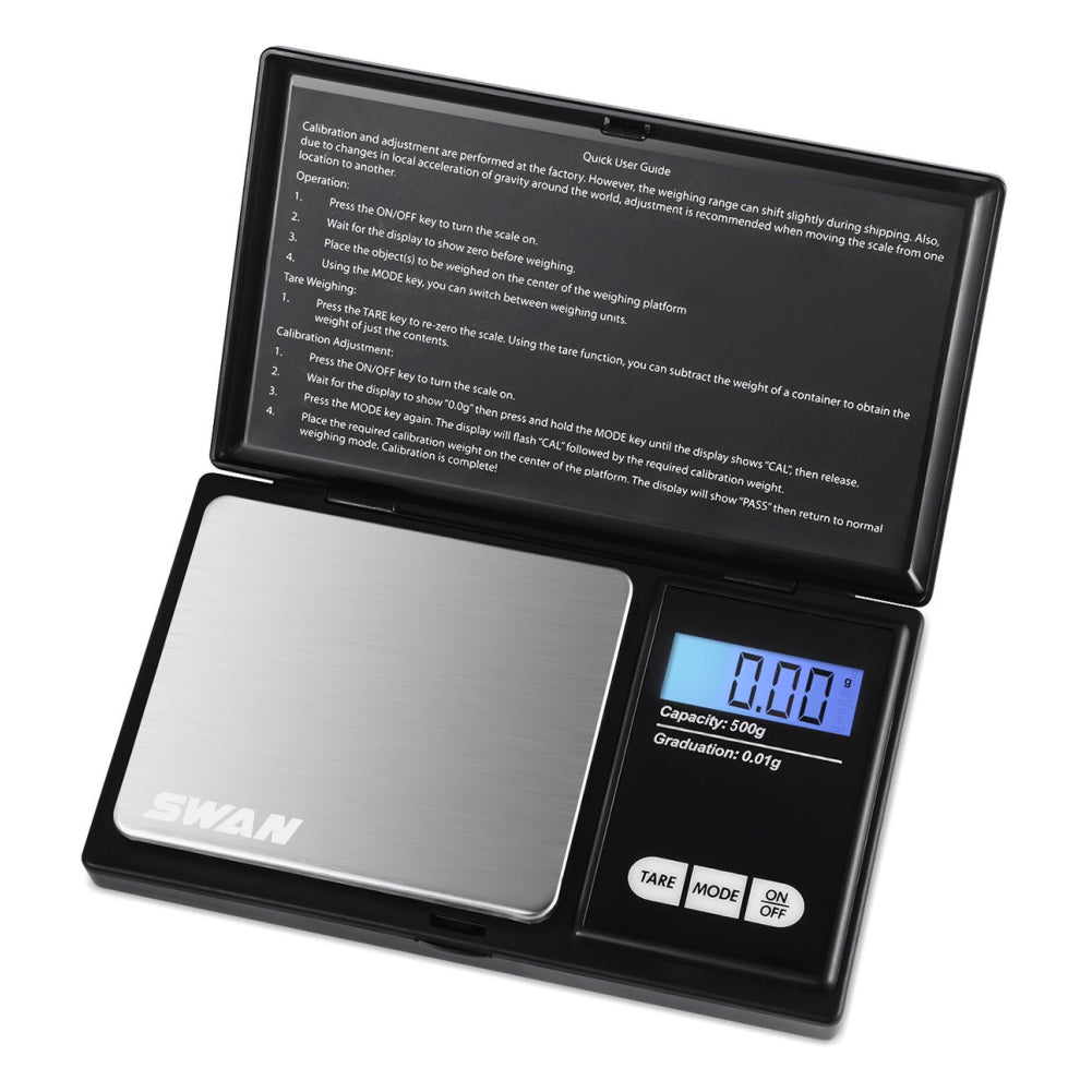 Báscula Digital de Bolsillo 500g/0,01g – Mini Balanza de Precisión Portátil con Pantalla LCD y Función Tara para Joyería, Cocina y Monedas