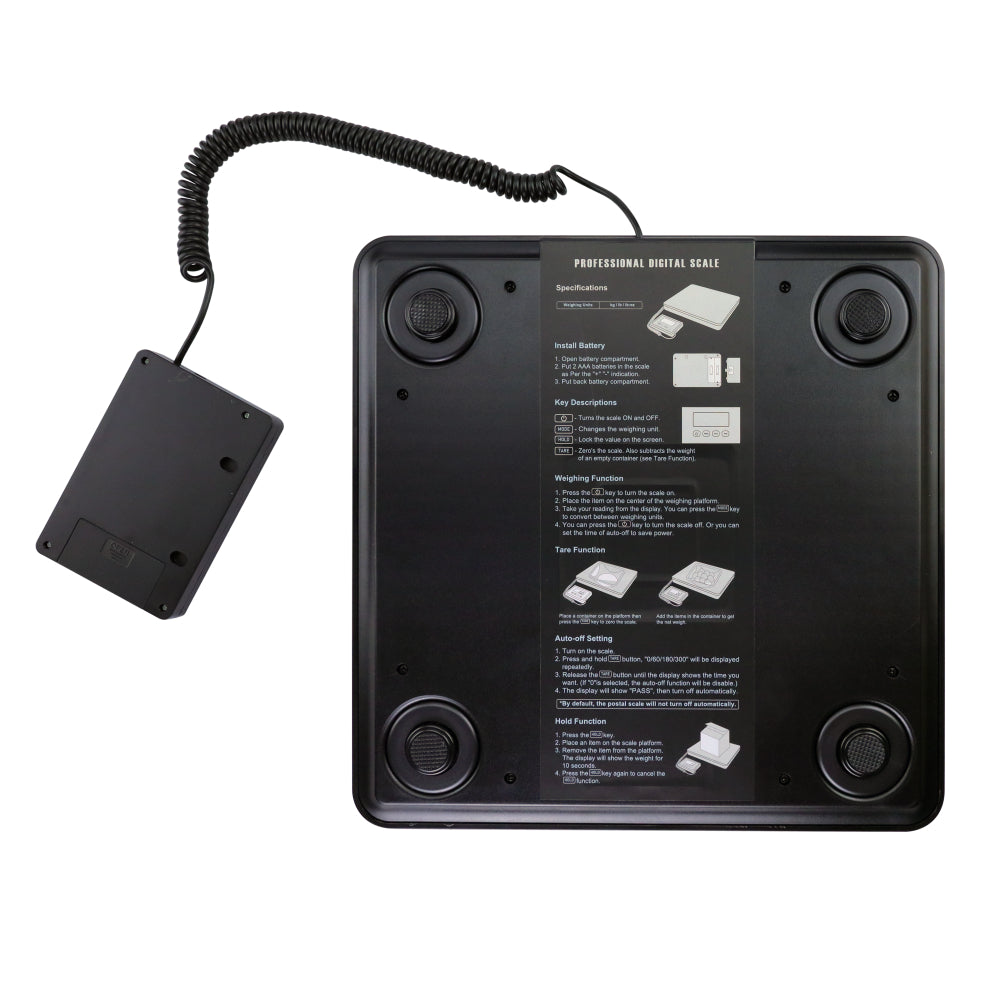 Báscula Digital de Plataforma 200kg/10g – Balanza Electrónica de Alta Precisión con Pantalla LCD y Cable Extensible para Paquetes, Almacenes y Envíos